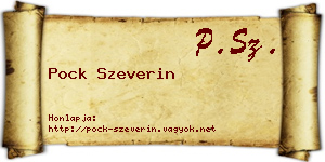 Pock Szeverin névjegykártya